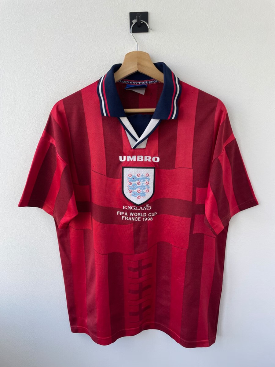 ENGLAND NATIONAL TEAM 1998 AWAY FOOTBALL SHIRT SOCCER JERSEY ENGLAND NATIONAL TEAM 1998 AWAY FOOTBALL SHIRT SOCCER JERSEY