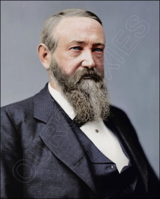 Benjamin Harrison Photo 8X10 - US President COLORIZED FREE Shipping