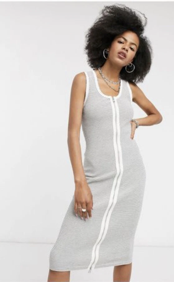 Stripe store rib dress