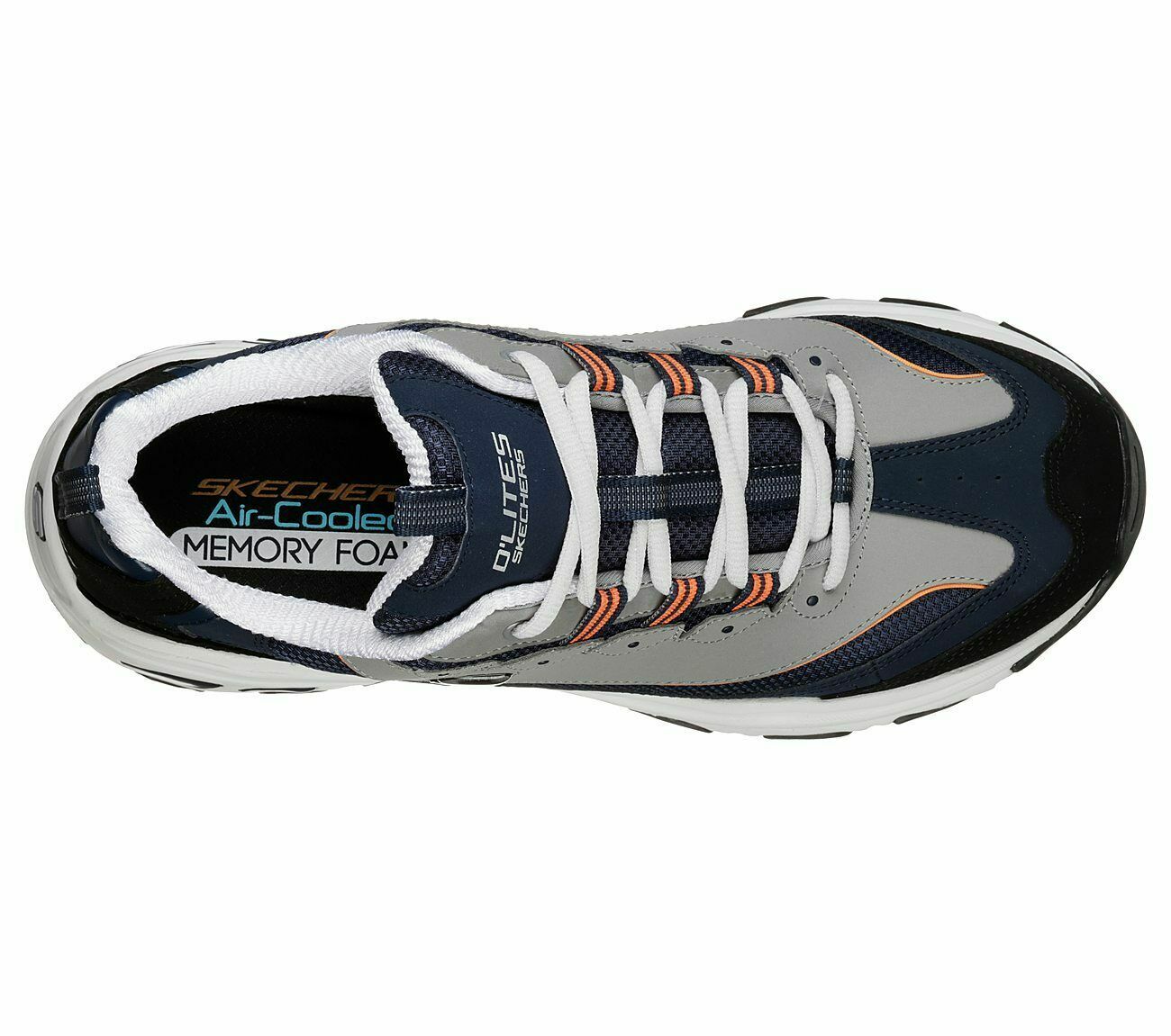 skechers d'lites 3 mens orange