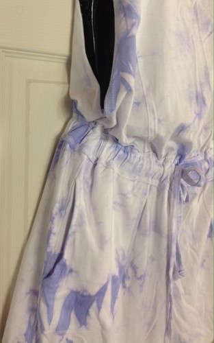 Kensie Performance Women's White Purple Hand Dyed Knit Romper Size M NWT $59 - Picture 3 of 4
