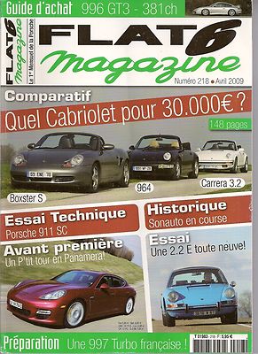 FLAT 6 218 PORSCHE 996 GT3 3.6 381PS PANAMERA 986 BOXSTER S 911 SC 3.0 911 2.2