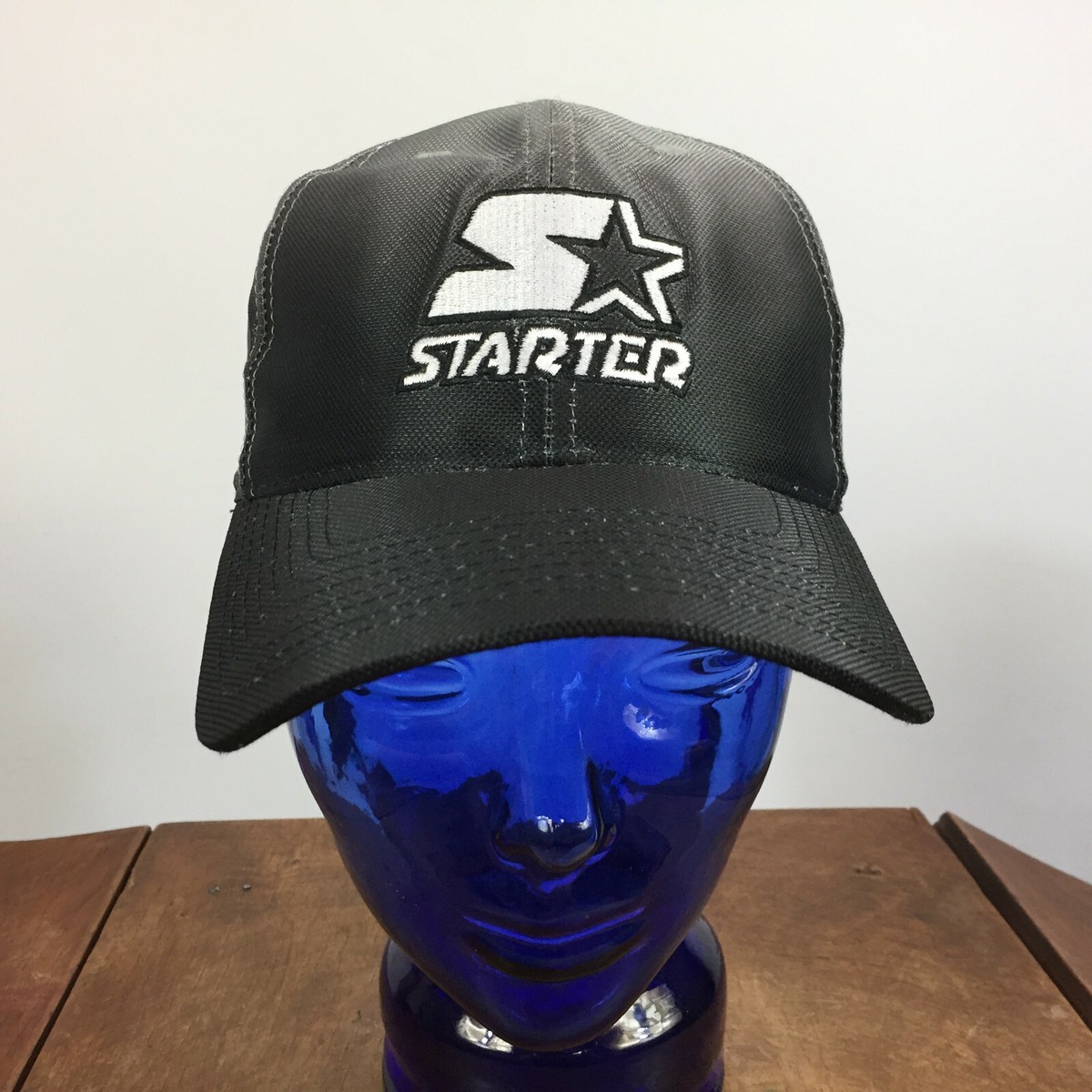 Vintage 80s 90s Starter Gray Black Snapback Hat Cap Raiders Los