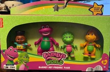 Barney's World Hey Friends Pack Set 4 Toy Figures JHB26 Mattel Fisher Price NIB