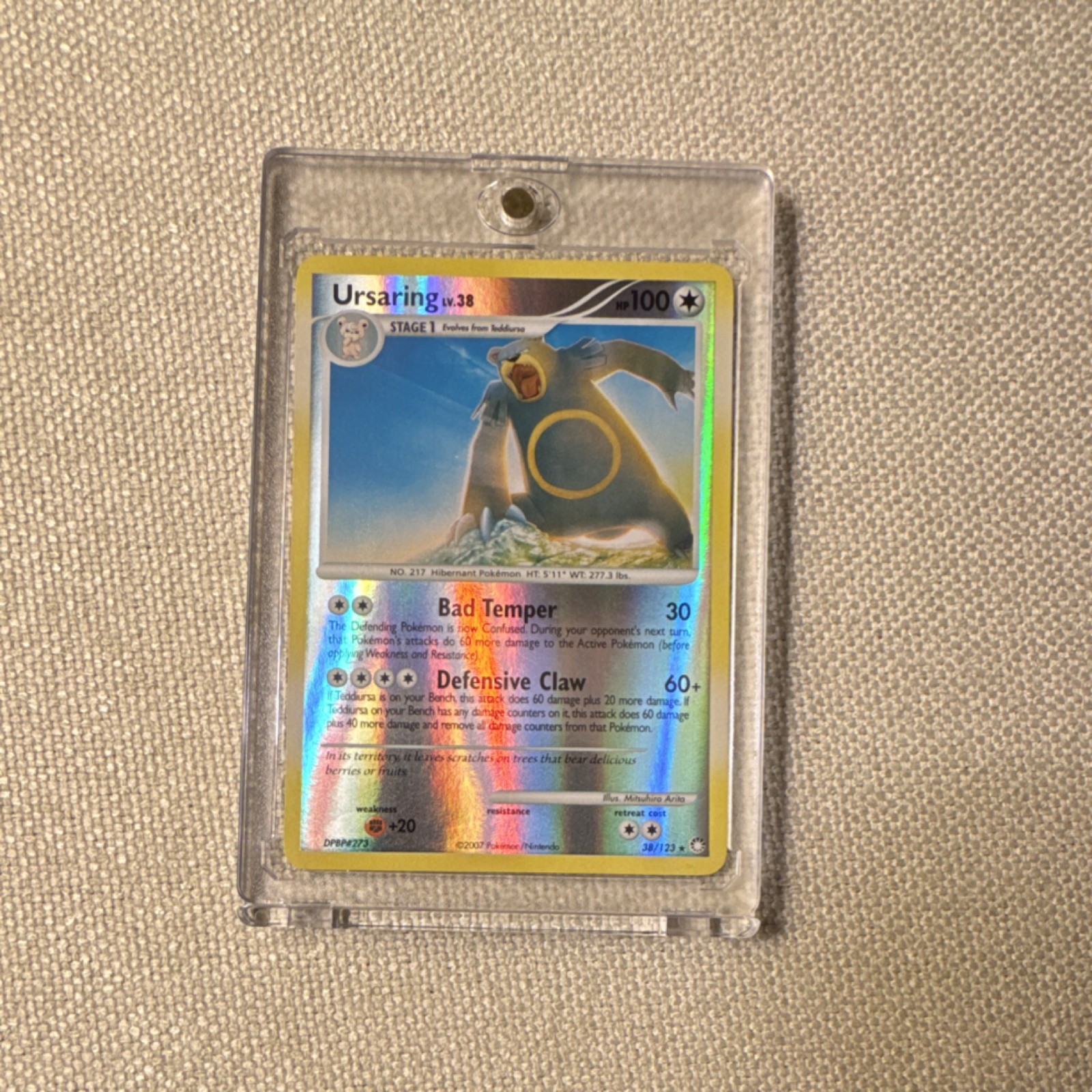 Pokémon Ursaring Diamond & Pearl Holo Rare 38/123 100 HP Pokémon TCG