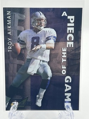 1998 Pinnacle Plus Troy Aikman PROMO A Piece of the Game #6 of 10