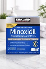 Kirkland Signature Minoxidil 5 Hair Regrowth Treatment for Men - 12oz 6x2fl oz