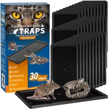Glue Mouse Traps Indoor for Home 30 Pack, Pre-Baited Sticky Plastic Glue Boar...