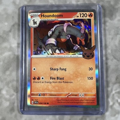 Pokemon TCG Halloween Trick or Trade Holo Trading Card & Loader Houndoom