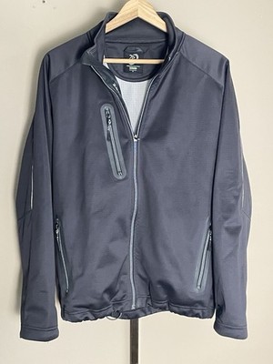 Zero Restriction Tour Series Windbreaker Jacket Mens M Black Full Zip Golf