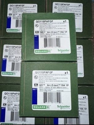 10PC Square D QO115PAFGF 15A 120V 1-Pole AFCI GFCI Dual Function Circuit Breaker