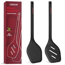 Best of 2 Silicone Spatula Set, Durable OnePiece Design Heat Resistant BPAFree