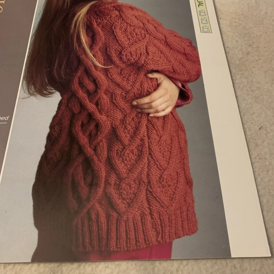 VINTAGE CREATIVE NEEDLES PATTERN GINGER TOPPING KNITTING PATTERN IN CHUNKY YARN - Image 2 of 4