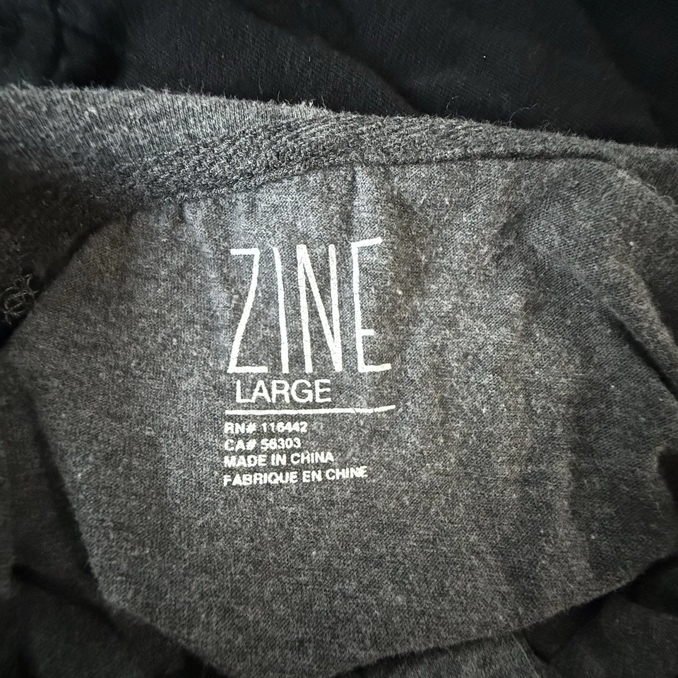 ZINE Sudadera con Capucha Adulto Grande Negro Gris Cordón Sudadera con Capucha Pullover Para Hombre’s Foto 3 de 4