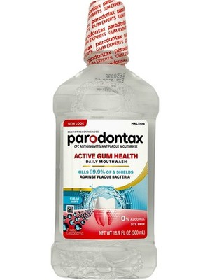 Parodontax Gum Health Mouthwash Clear Mint Alcohol Free 16.9 Fl Oz (EXP 10/2027)