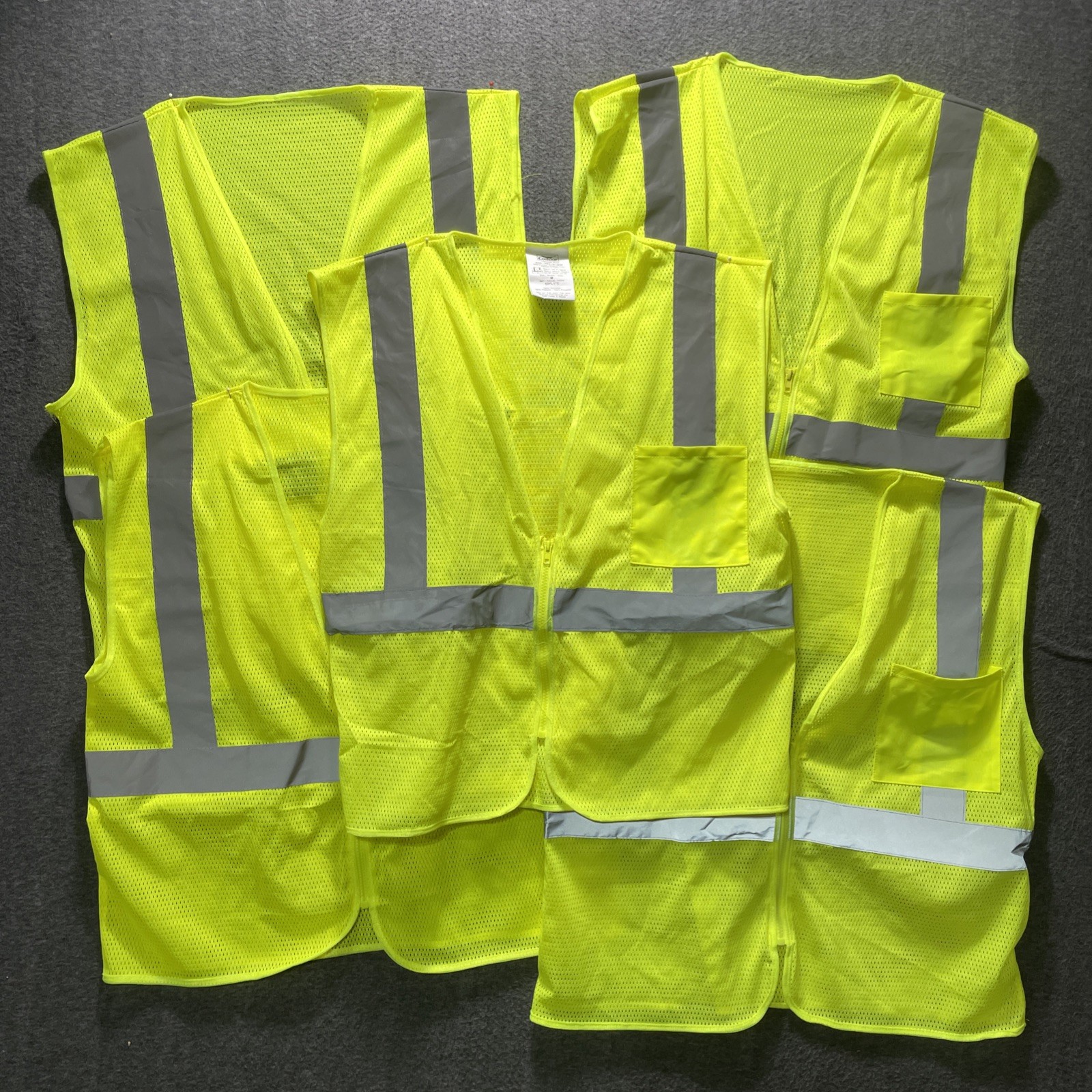 Chaleco de Alta Visibilidad 5 Condor 53YL17C Construcción Amarillo Tipo R Clase 2 Mediano