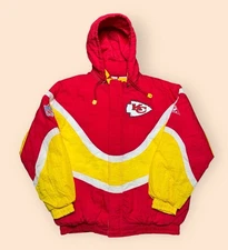 Vintage Kansas City Chiefs Apex One Jacket Large Vtg 90s Puffer