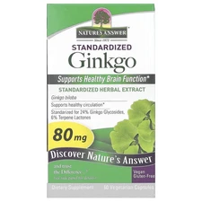 Standardized Ginkgo, 80 mg , 60 Vegetarian Capsules