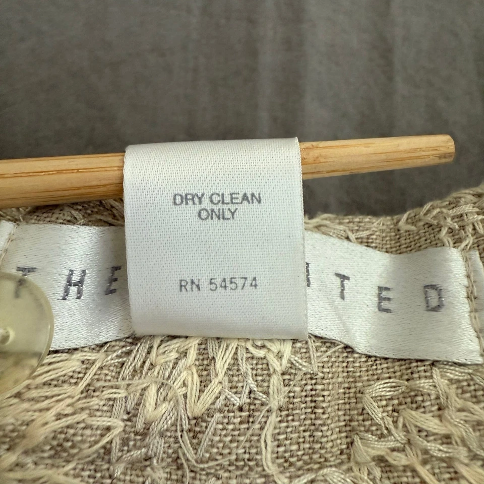 复古 The Limited 亚麻混纺短裤米色 90 年代 Cottagecore 女式 4 码 — 第 4/4 张图片