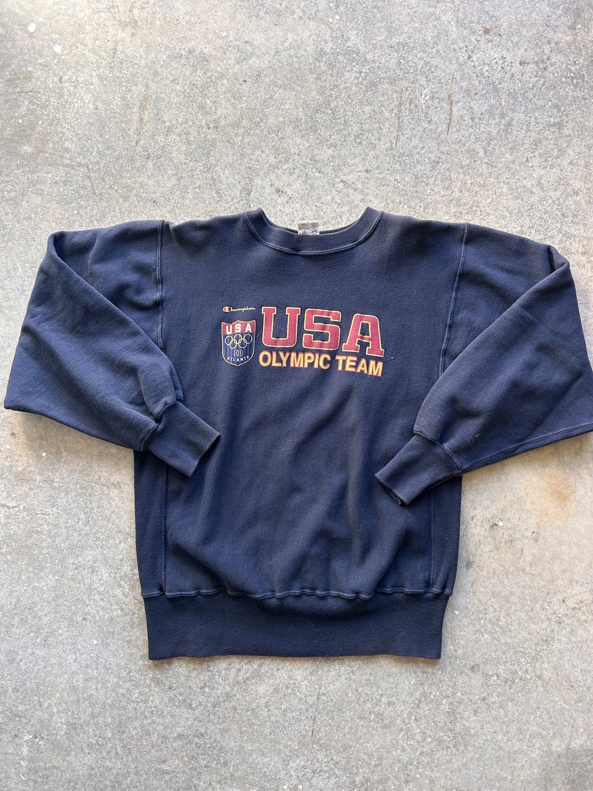 Vintage 1996 Champion USA Olympic Team Reverse Weave Size Large image 2
