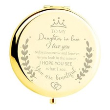 Daughter in Law Gifts Compact Mirror for Daughter in Law Daughter in Law-gold