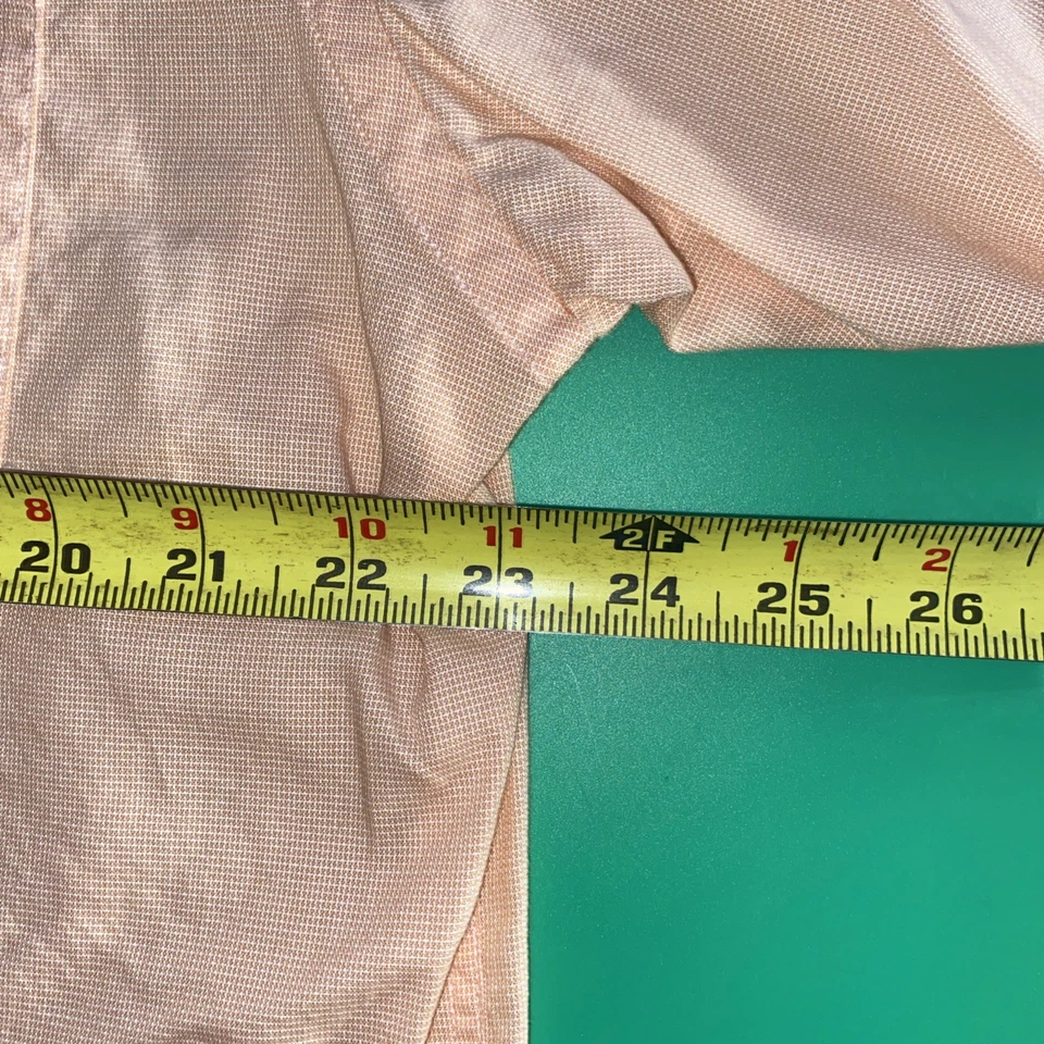 Camisa de vestir Jos A Bank Stays Cool para hombre grande melocotón manga corta abotonada Foto 3 de 4