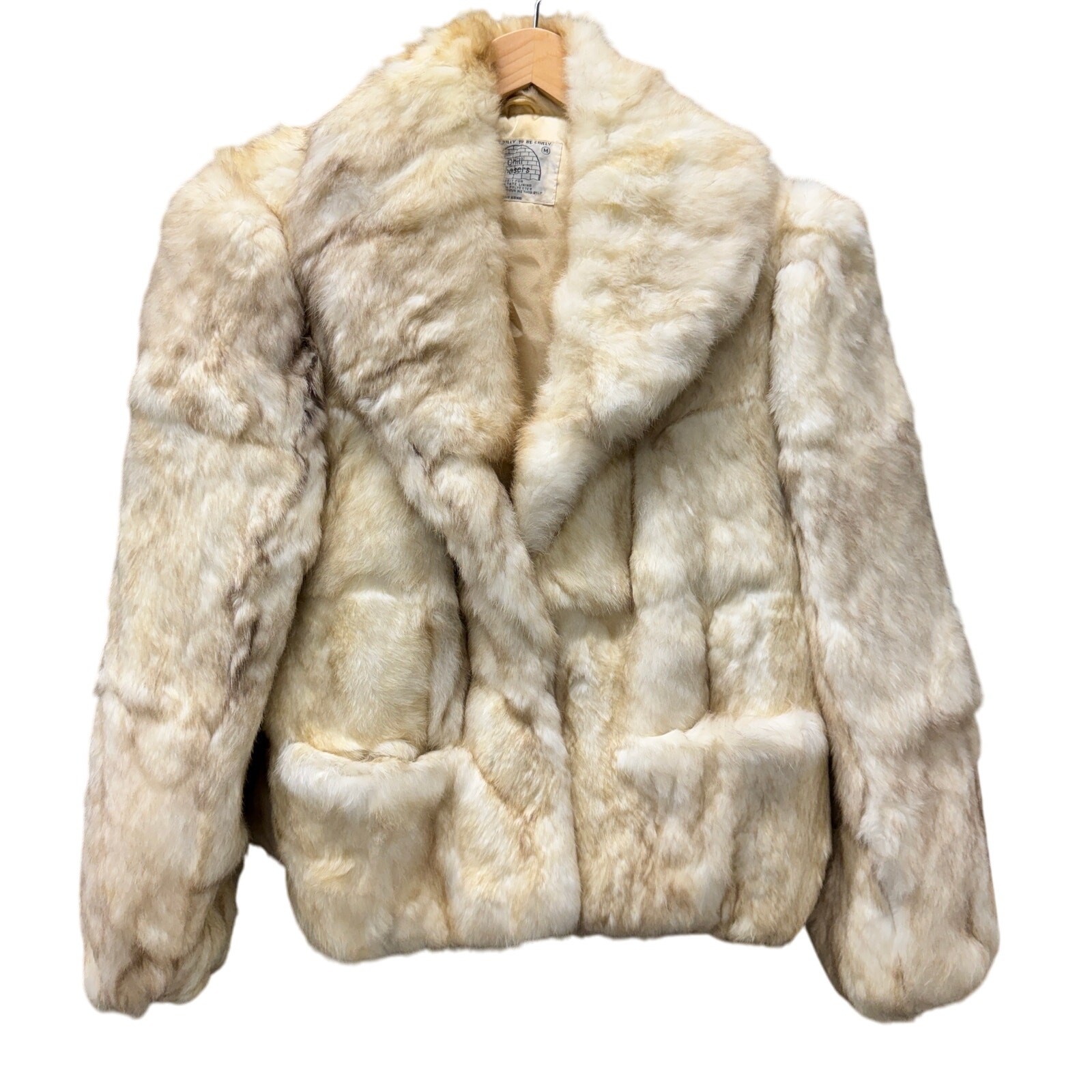 Vintage Rabbit Fur Coat Women’s Medium Old Money Mob Style New Old Stock