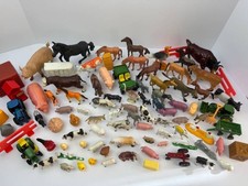 91 Miniature Farm Animal Toys Play Pretend Barnyard Cows Chickens Sheep Various