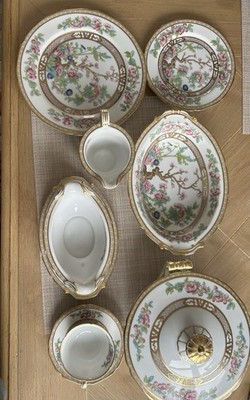 66 piece Indian Tree Porcelain Dinner Set Plates Bowls Cups Saucers