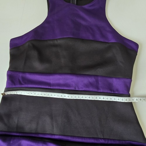 AX Paris Dress Size 12 Pencil Fitted Purple Black Sleeveless - Picture 7 of 11