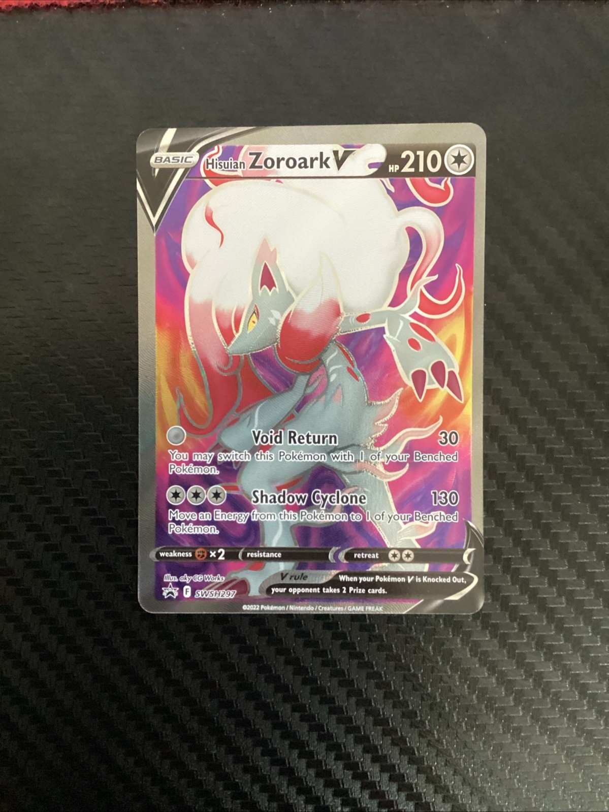 Pokémon TCG Hisuian Zoroark v Black Star Promo Holo Card SWSH297 NM