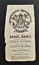 1877 antique POLITICAL REPUBLICAN campaign New Hampshire TICKET Daniel MARCY