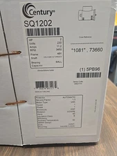 Century SQ1202 2HP 3450 RPM Pool/Jet Motor Frame Square Flange 230V
