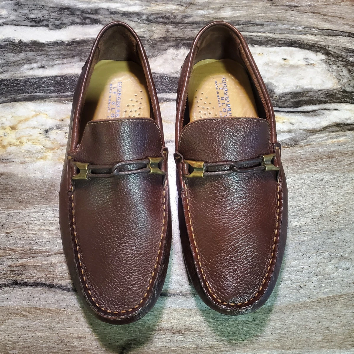 Giorgio Brutini Mens Le Glove Green Leather Moc Toe Dress Loafer 10.5 D GIORGIO BRUTINI LE GLOVE Men main image 2