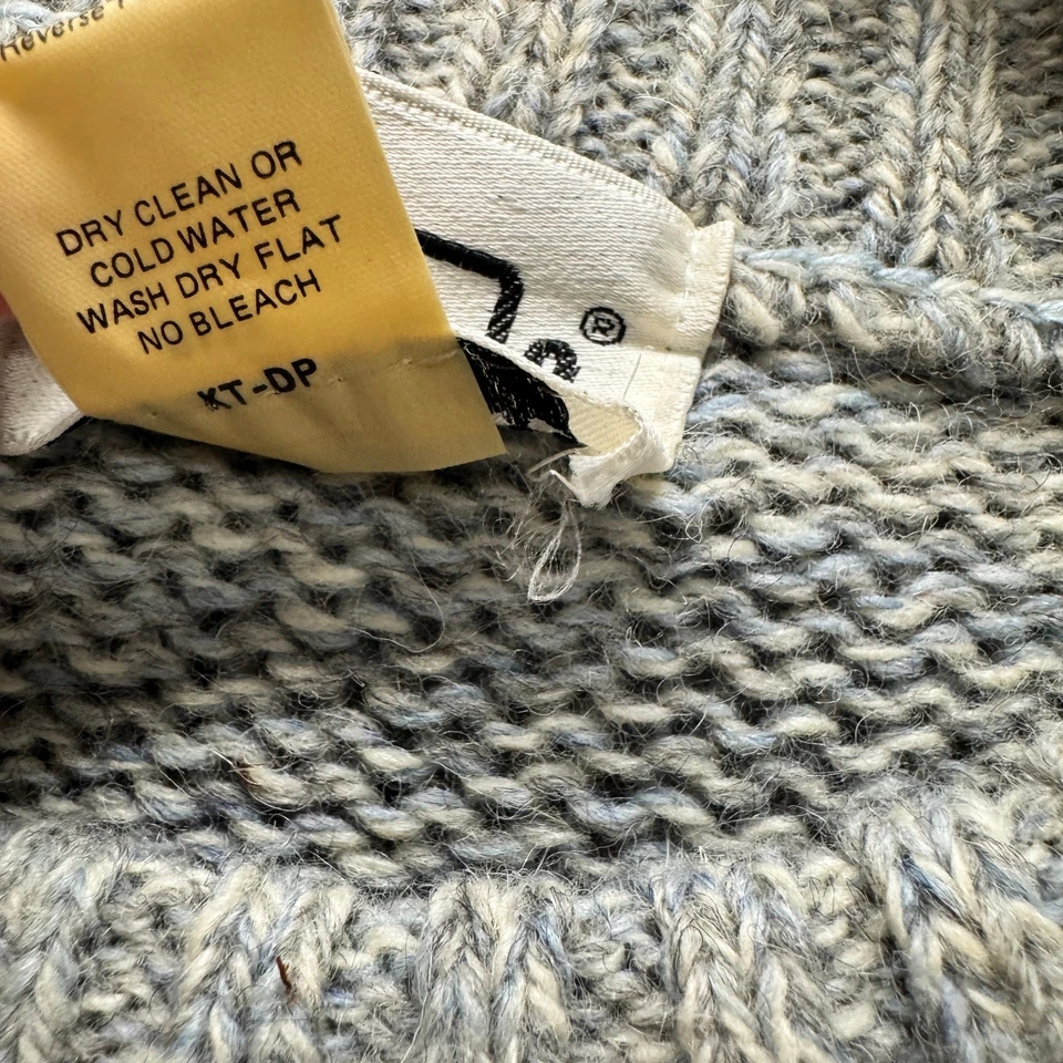 Suéter Woolrich De Colección Para Hombre Grande Gris Azul Mezcla de Lana Mármol Ojo de Pájaro  Foto 4 de 4