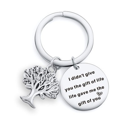 Stepchildren Keychain, Wedding Gift for Step Son or Daughter, Niece, Nephew, Gra