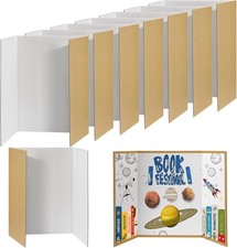 8 PCS Trifold Poster Board- Large 40" x 28" Tri Fold Display 40 x 28, White