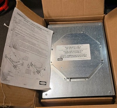 Hubbell 4 Gang Recessed Concrete Floor Box For Round Covers. CFB4G25RE