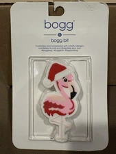 Holiday Flamingo Bogg Bit Charm Silicone Bogg Bag Accessory Christmas Gift NEW￼
