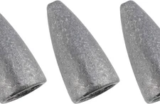 Dr.Fish 50 Pack Bullet Fishing Sinkers Worm Weights Lead 1/4oz-50 Pack, Gray 