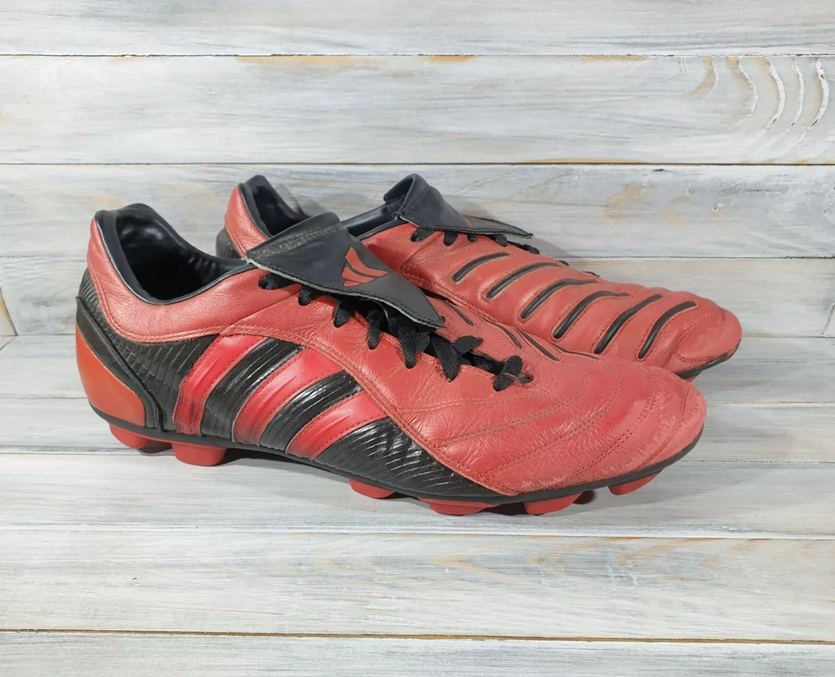 Vintage Adidas TRX Firm Group 2004 Football Boots Red Black Very Rare