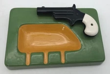 Vintage Holland Mould Ceramic Deringer Western Ashtray