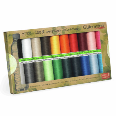 Gutermann-Gewinde-Set: Sew-All: Recycelt (RPET): 20 x 100 m: Sortiert