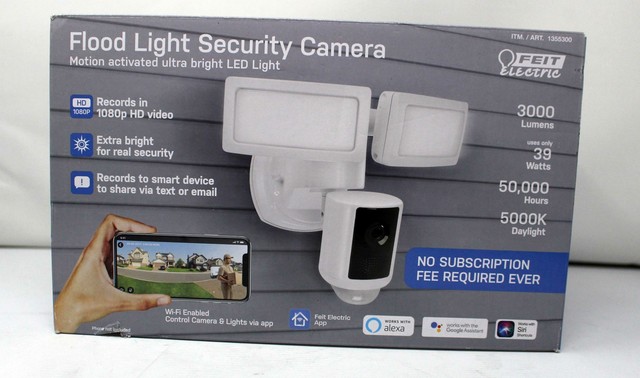 feit electric smart wifi flood light security camera