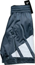 adidas boys dark grey shorts big logo