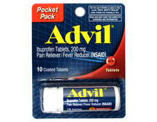Advil Ibuprofen Tablets 200 mg Pain Reliever Fever Reducer 10 Tablets Each