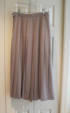 Easy Pieces Skirt REDUCED Wool pleats Vintage Tan Made in USA ILGWU sz 7 FREE H