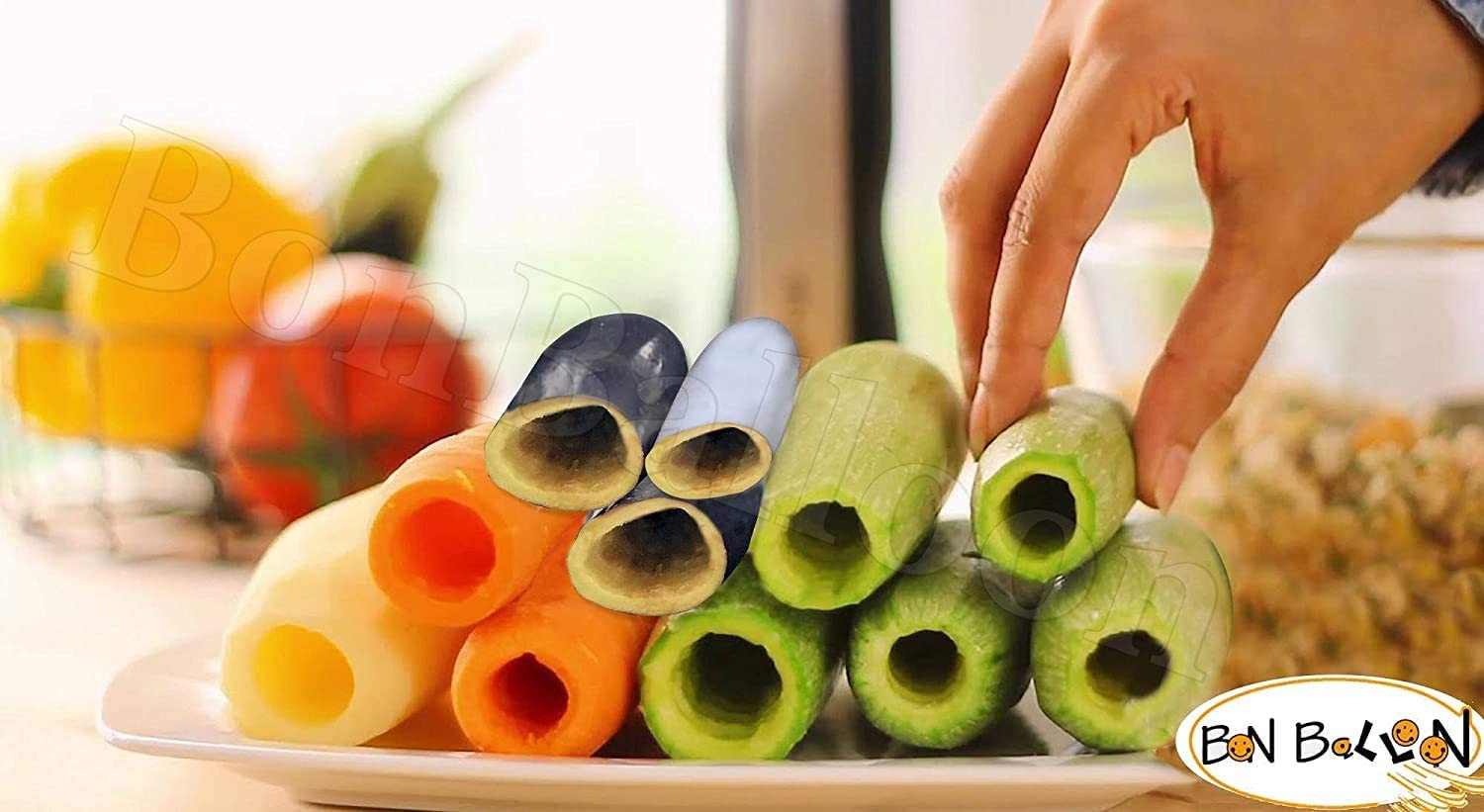 2 Pcs Corers Steel Core Veggies Remover Eggplant Cucumber Stuffed Vegetables US