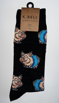 K. Bell Pigs In A Blanket Pig Socks Mens Size 6.5-12