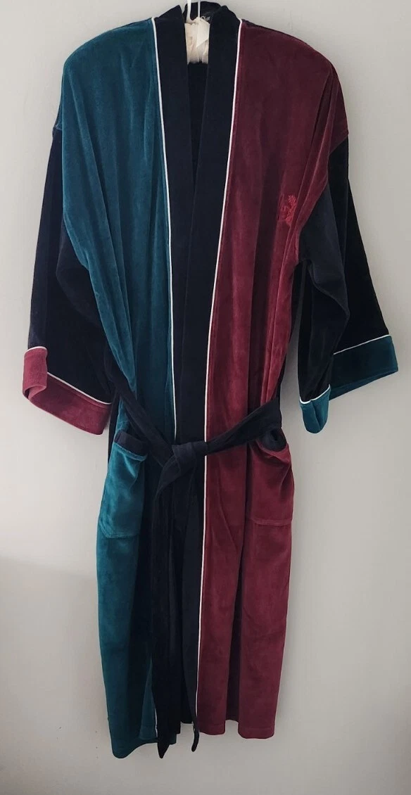 Robe de salon vintage Christian Dior Monsieur Velvet brodée logo ! Taille unique 